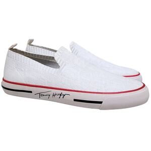 Tommy Hilfiger Women Gilrey Slip On Stretch Knit Sneakers Size US 9M White